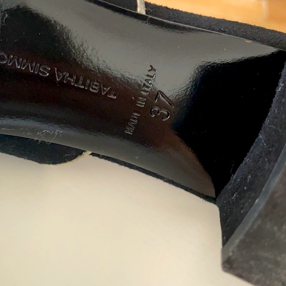 Tabitha Simmons black suede mule with block heel - Picture 5 of 7